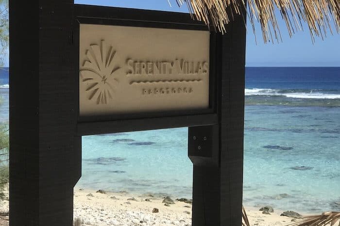 serenity-villas-beach-sign